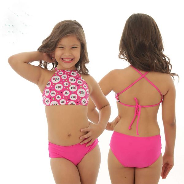 Biquíni infantil cropped 24,99 kit com 6 peças cod-09