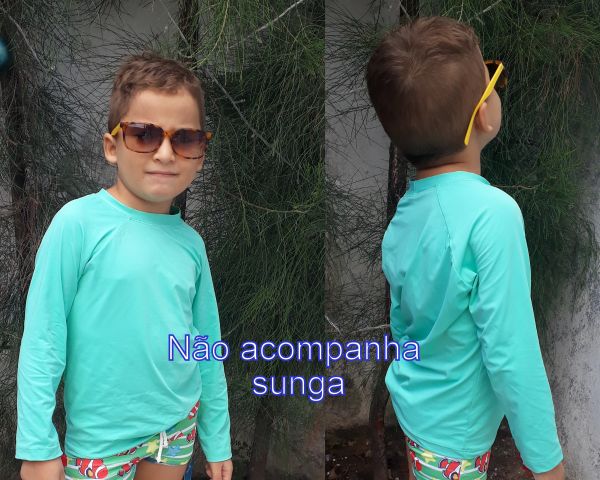 Blusa UV Infantil  24,99  kit com 6 peças